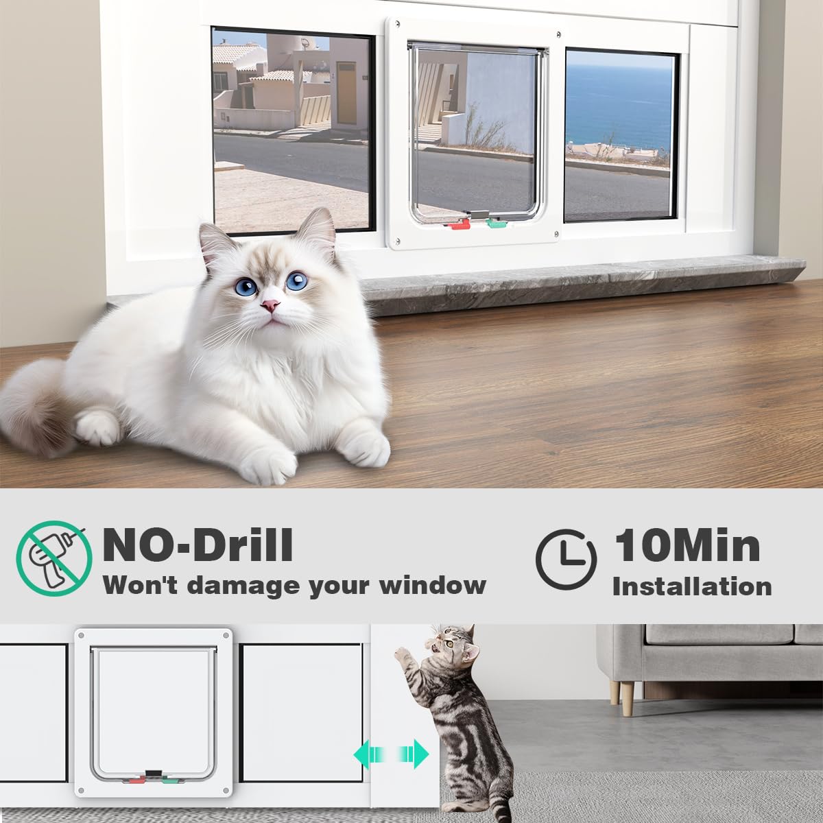 YGNNJY magnetic closure seals after use, helping control pet access