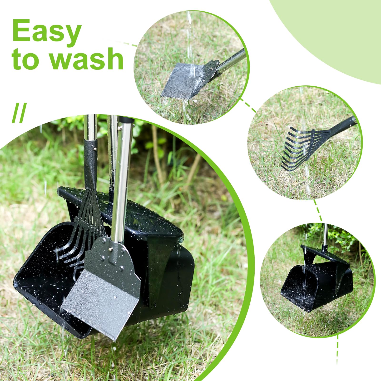 YGNNXRN pooper scooper includes 20 waste bags for immediate use.
