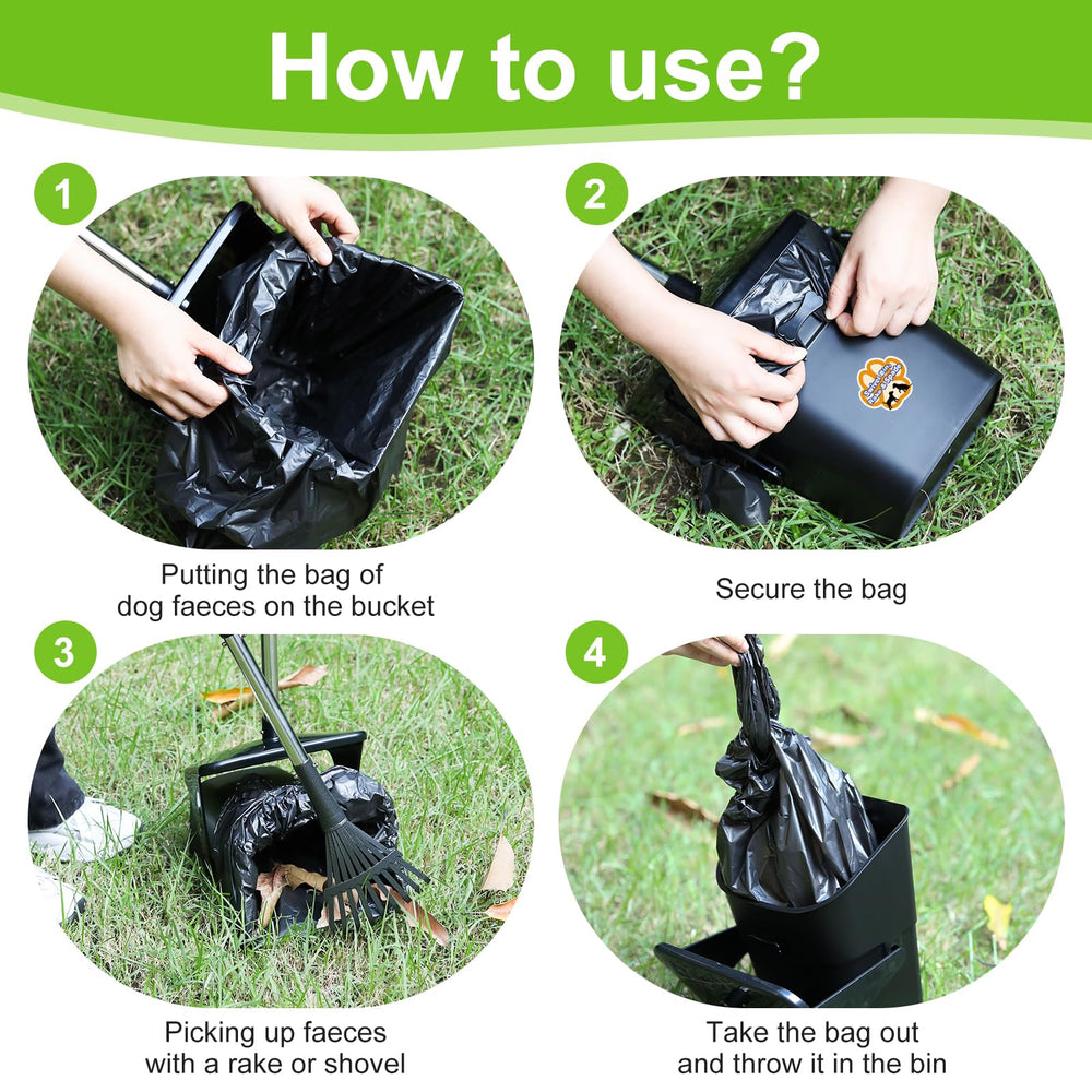 YGNNXRN pooper scooper long handle promotes back-friendly cleaning.