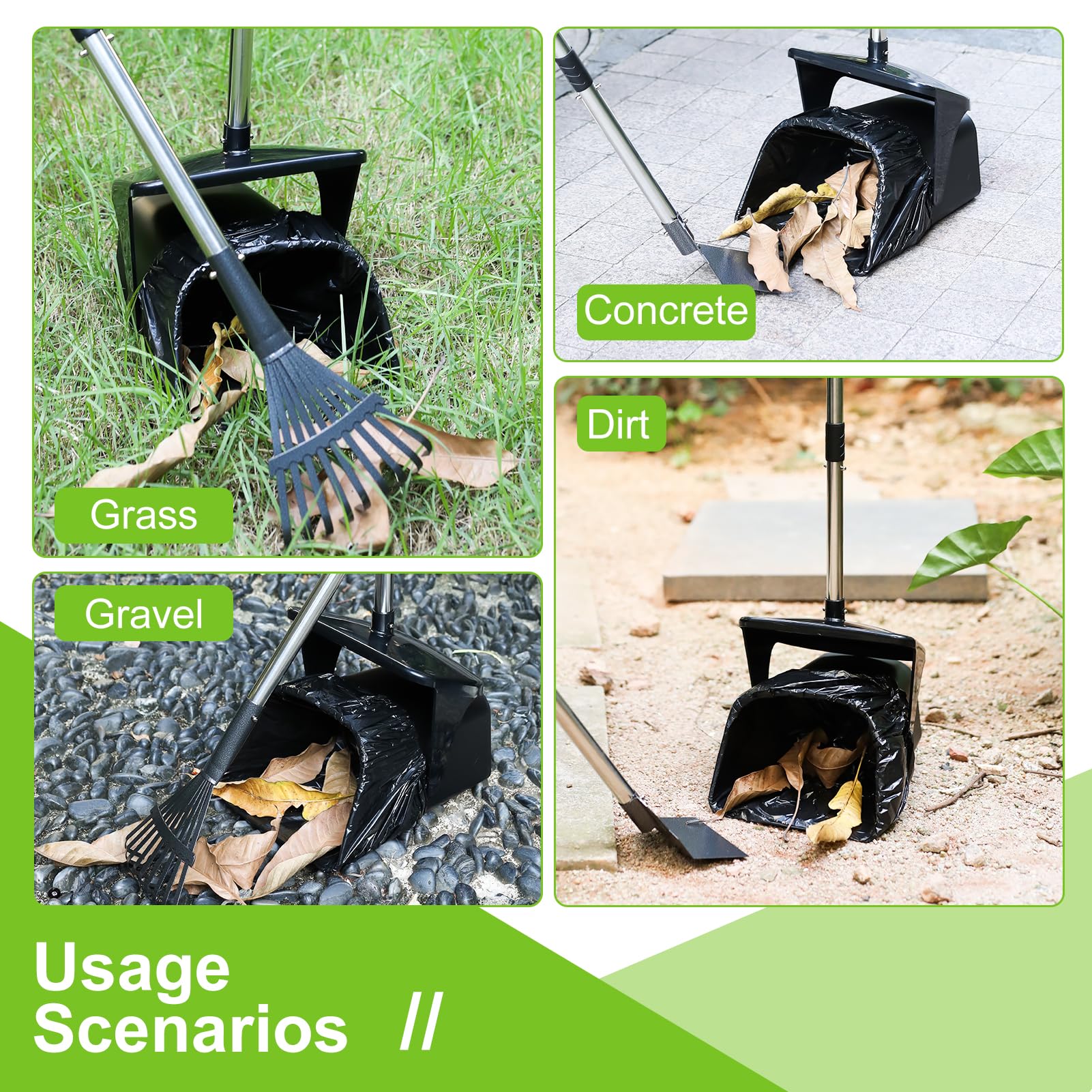 YGNNXRN pooper scooper spade helps reach corners and dense debris.