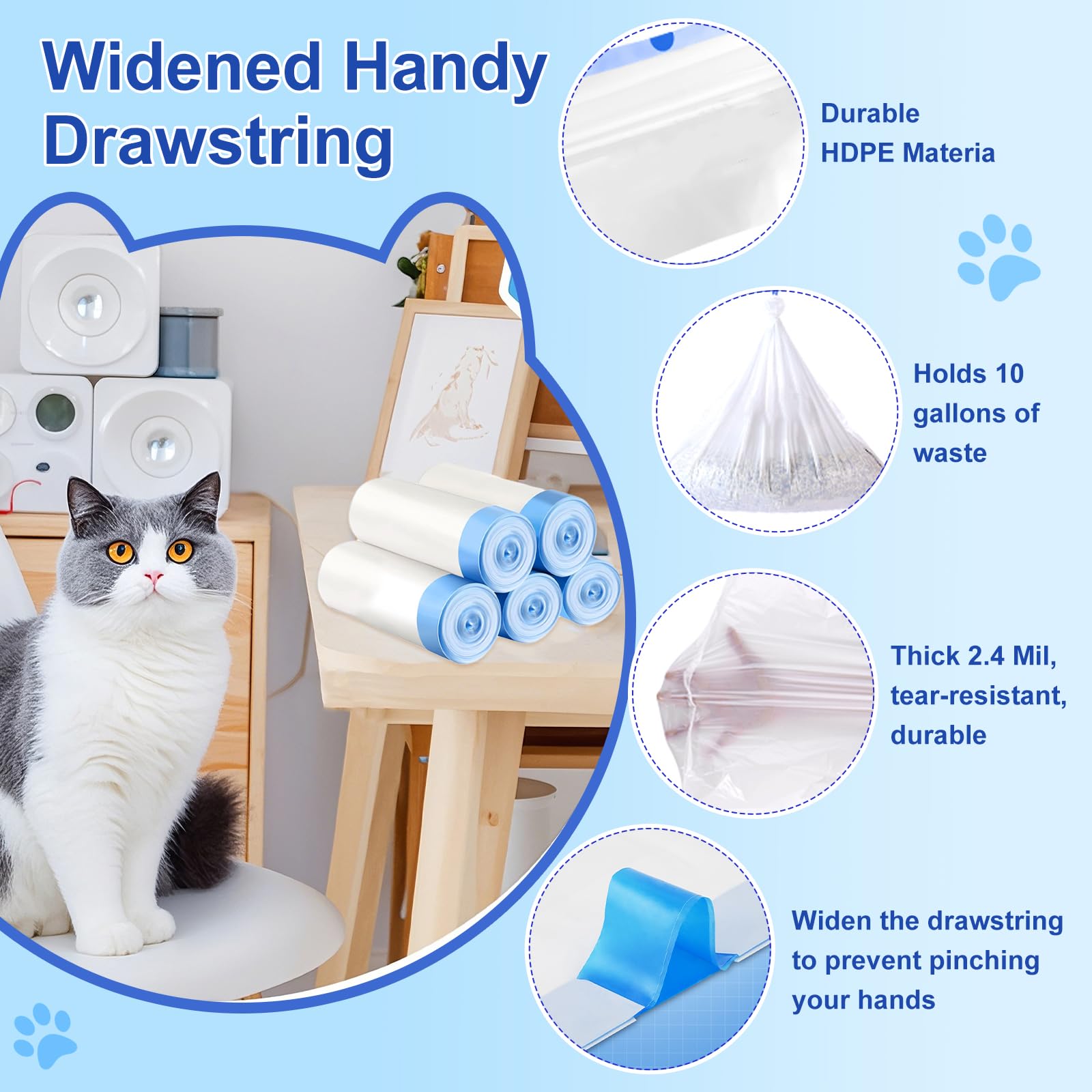 Yhwocd odor-control bags help reduce smells between litter changes