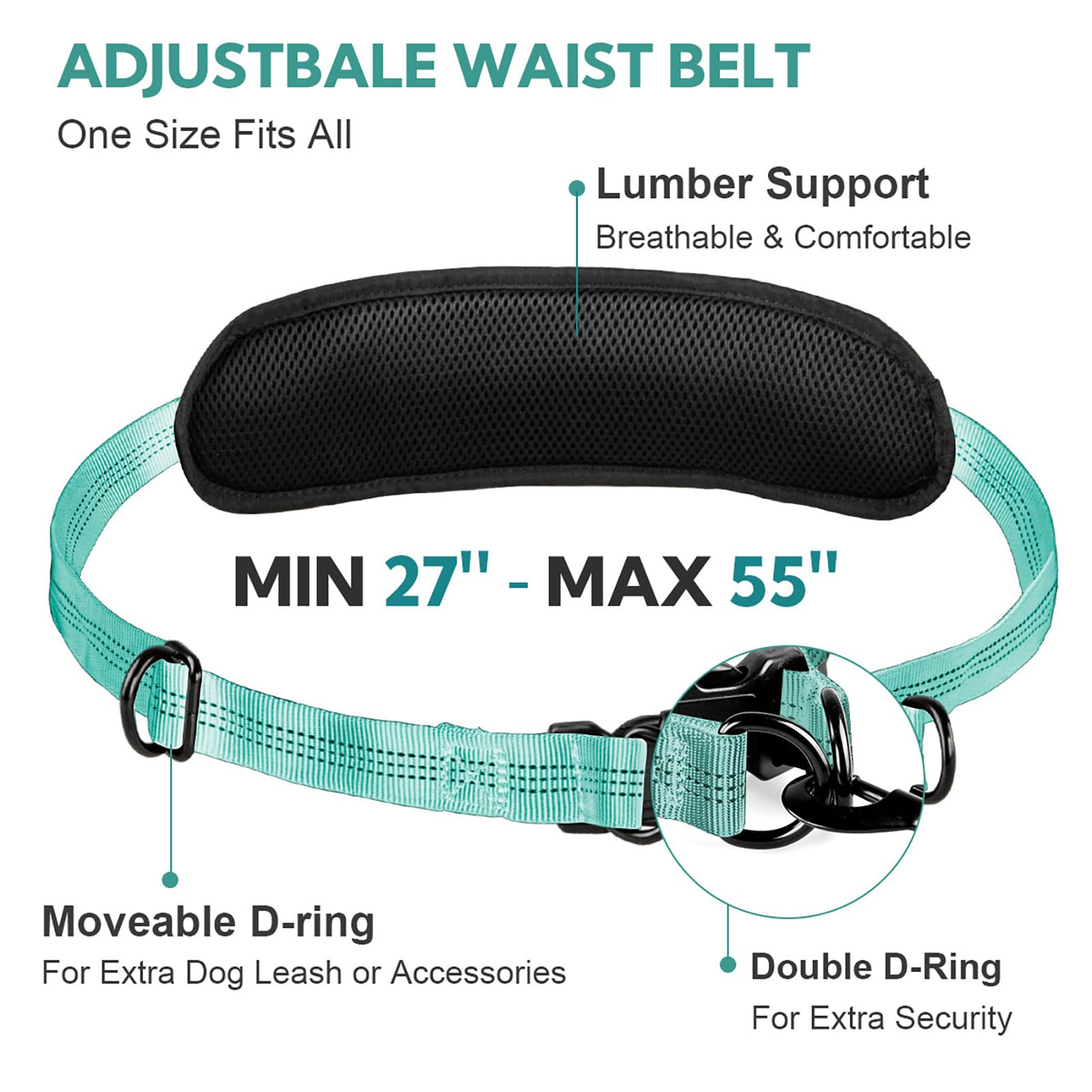 Yicostar dog leash bungee dual sections enabling smooth, energy-friendly pulls during walks