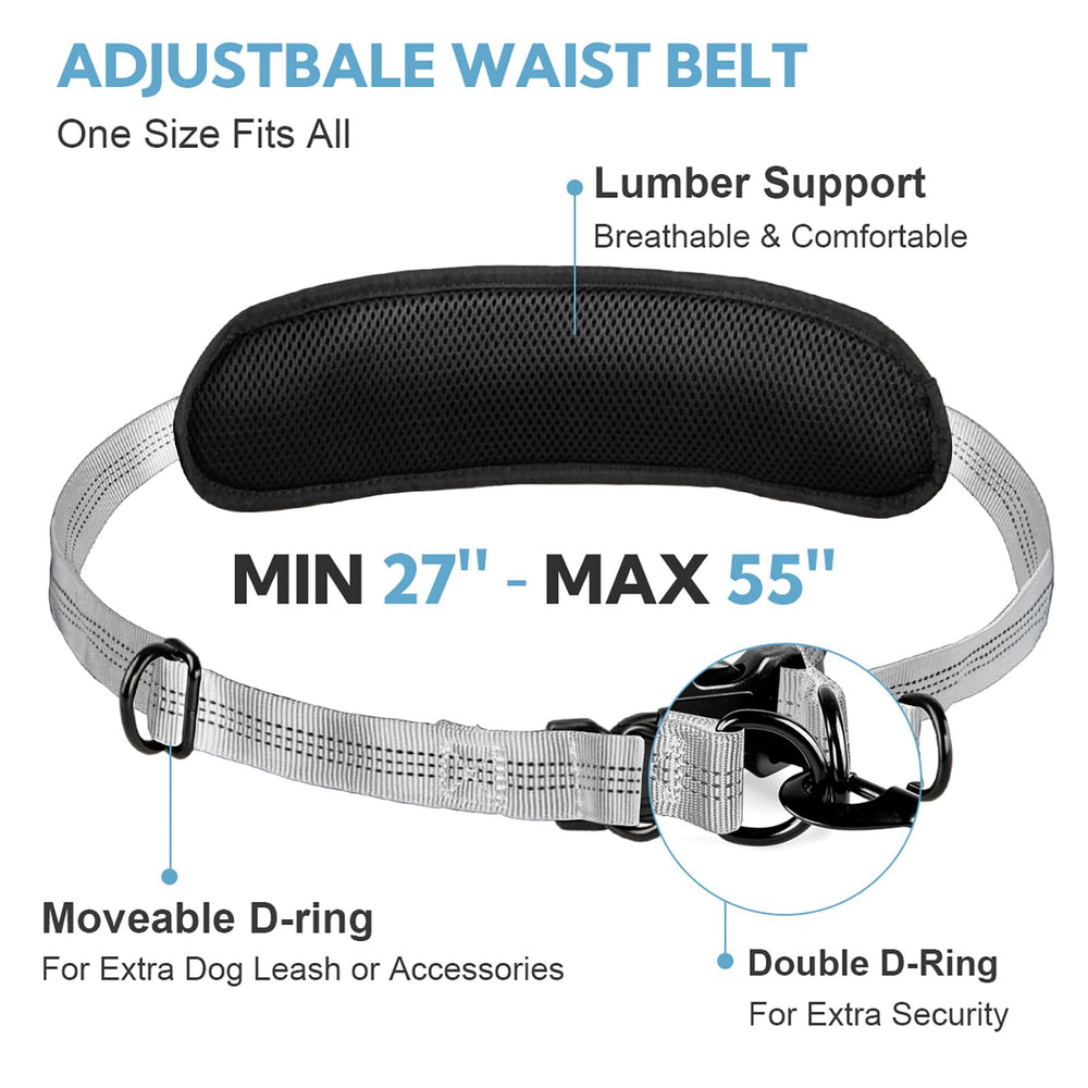 Yicostar leash bungee section extended for controlled freedom when dogs pull