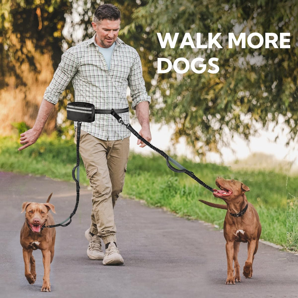 Yicostar dog walking bag with pocket stores phone and keys during strolls.