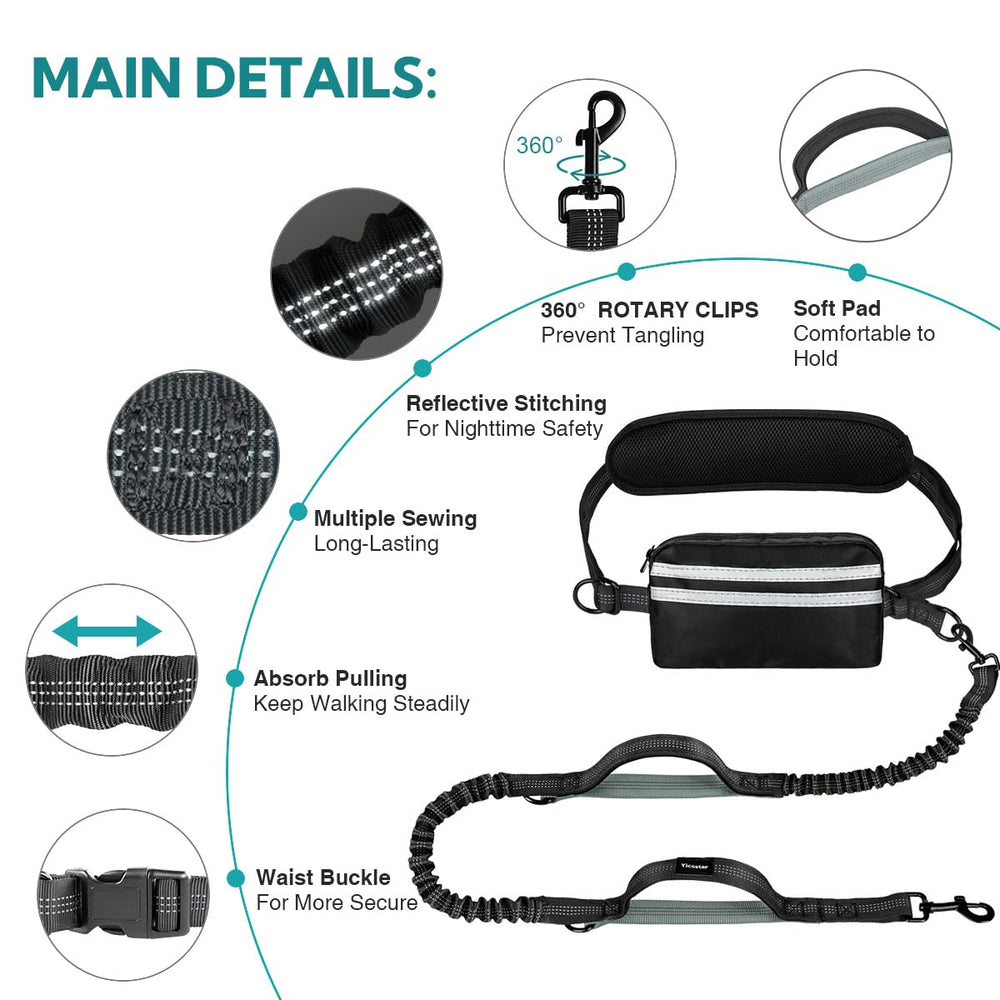 Yicostar dog walking bag pocket keeps essentials organized on the go.