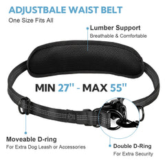 Yicostar double dog leash 2 dogs shows secure two-dog control during active outings.