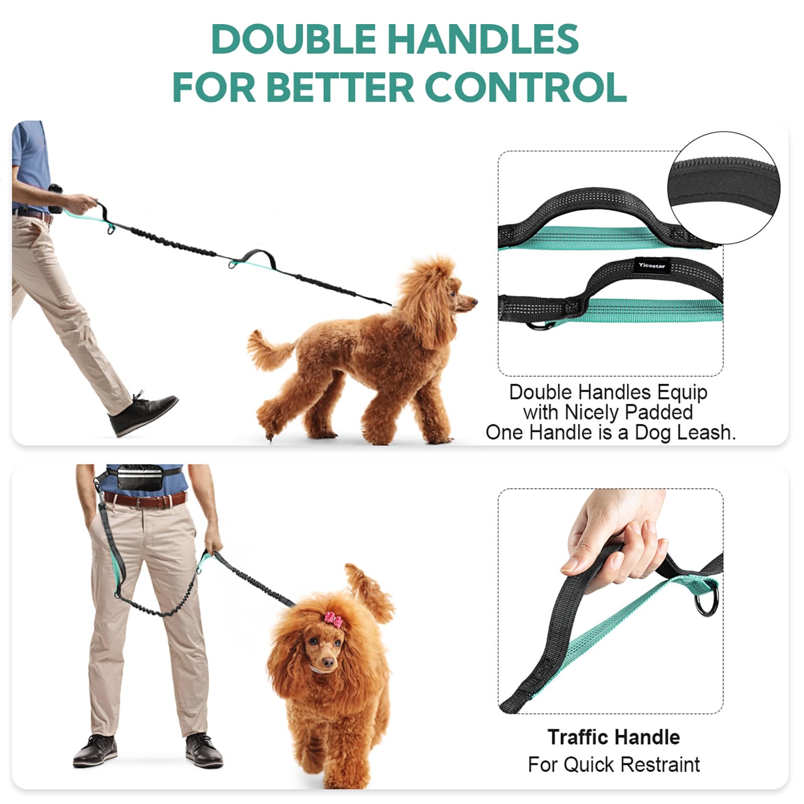 Yicostar durable metal hooks reinforce reliable dog attachment