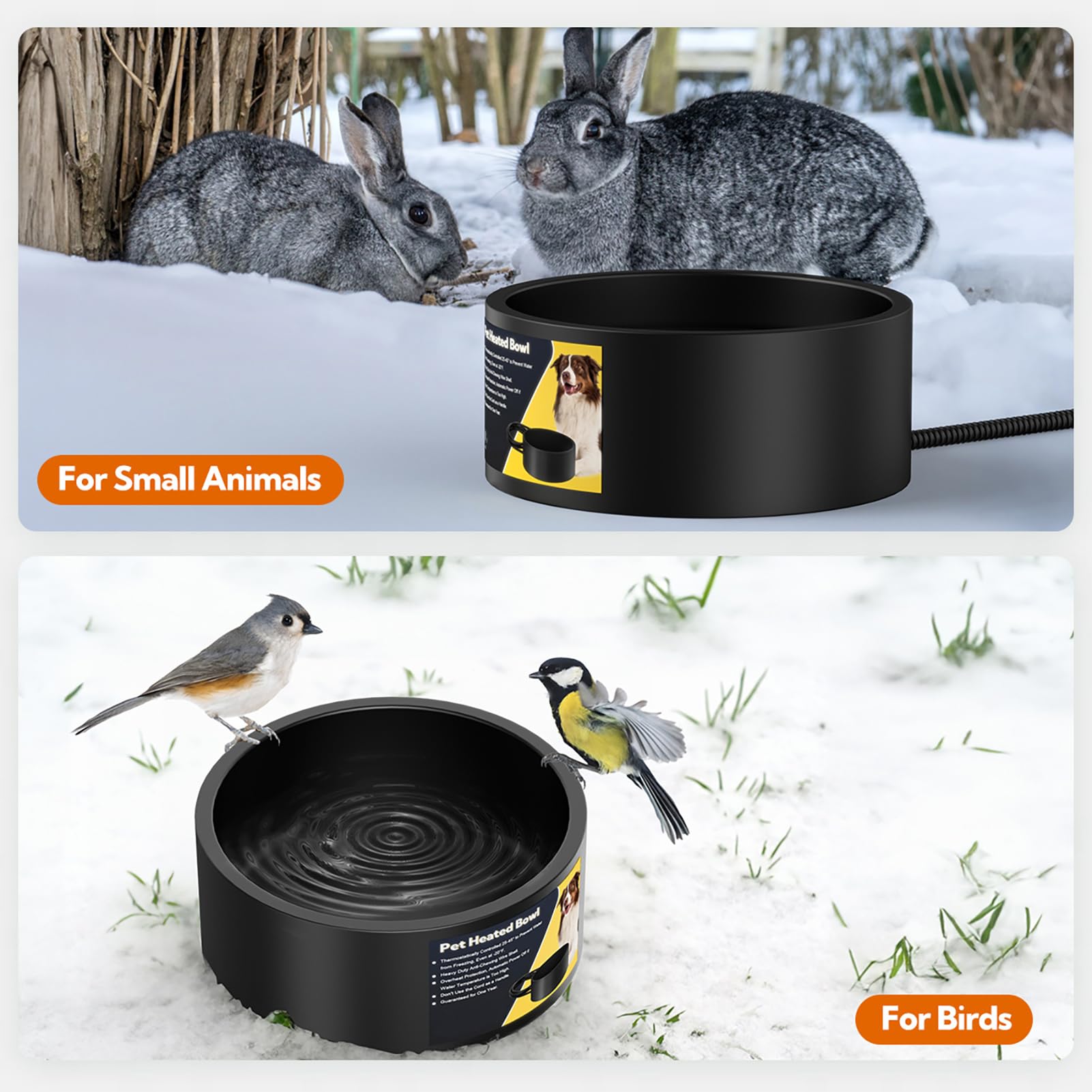 Yicostar heated water bowl energy-efficient design saves electricity.