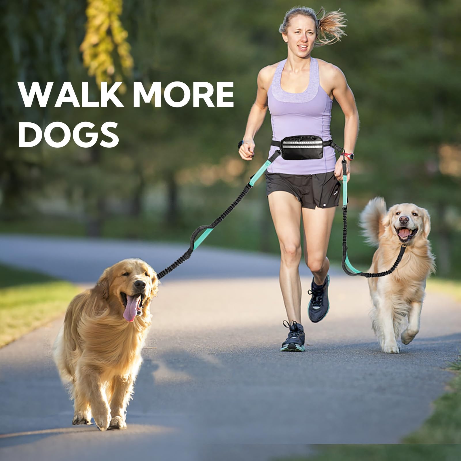 Yicostar night walk safety leash highlights reflective details during evening strolls.