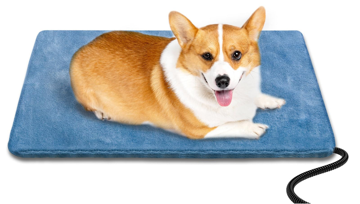 Yicostar pet heating pad with crystal velvet cover provides cozy warmth.