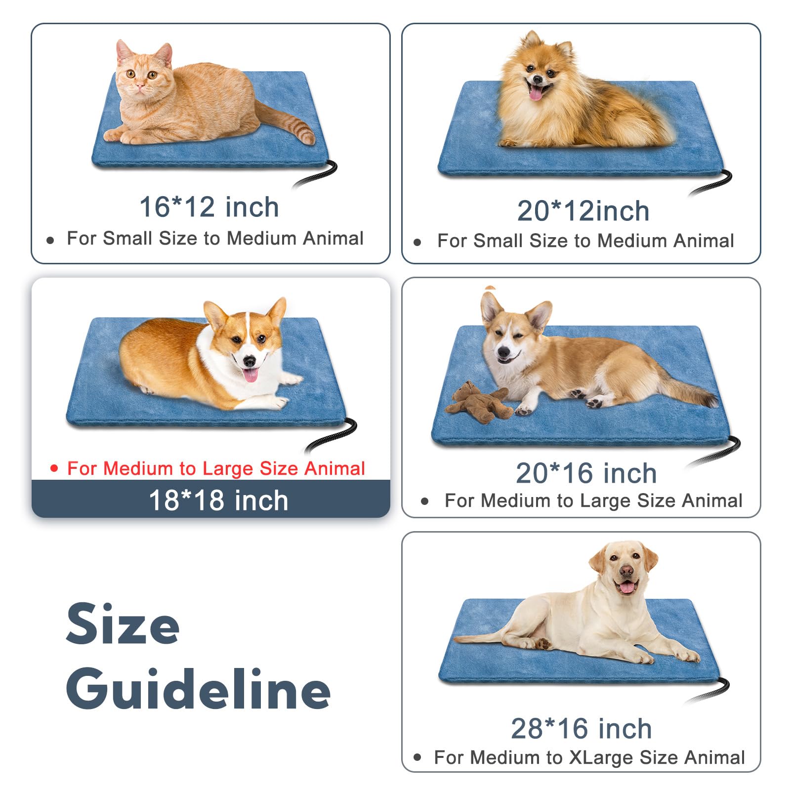 Yicostar heating pad provides cozy warmth for night-time pet routines.