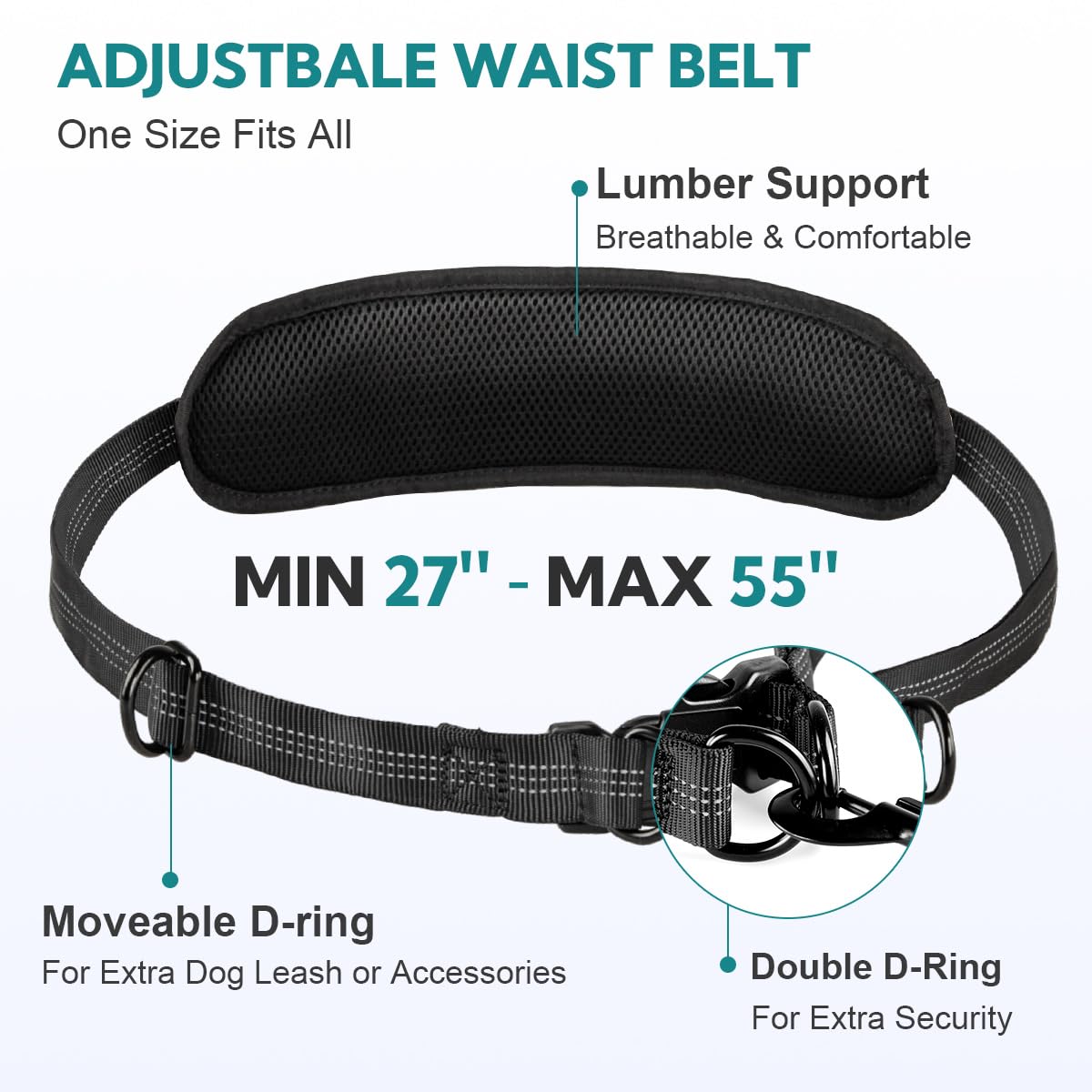 Yicostar retractable dog leash with double handles offers flexible control in crowds.