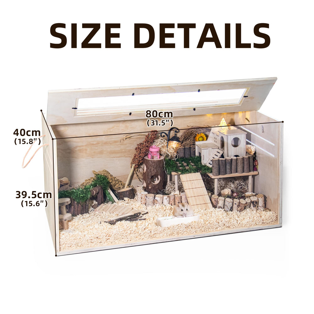 YIDAXIS Pine chewproof-ventilation top view highlights dual vents and open design.