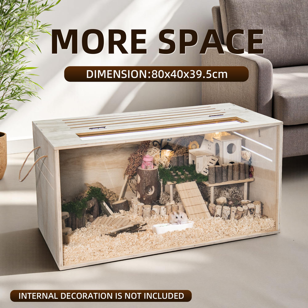 YIDAXIS Pine openable top acrylic panel for easy viewing and access.