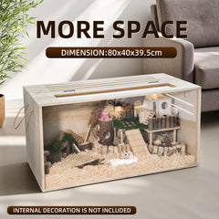 YIDAXIS Pine openable top acrylic panel for easy viewing and access.