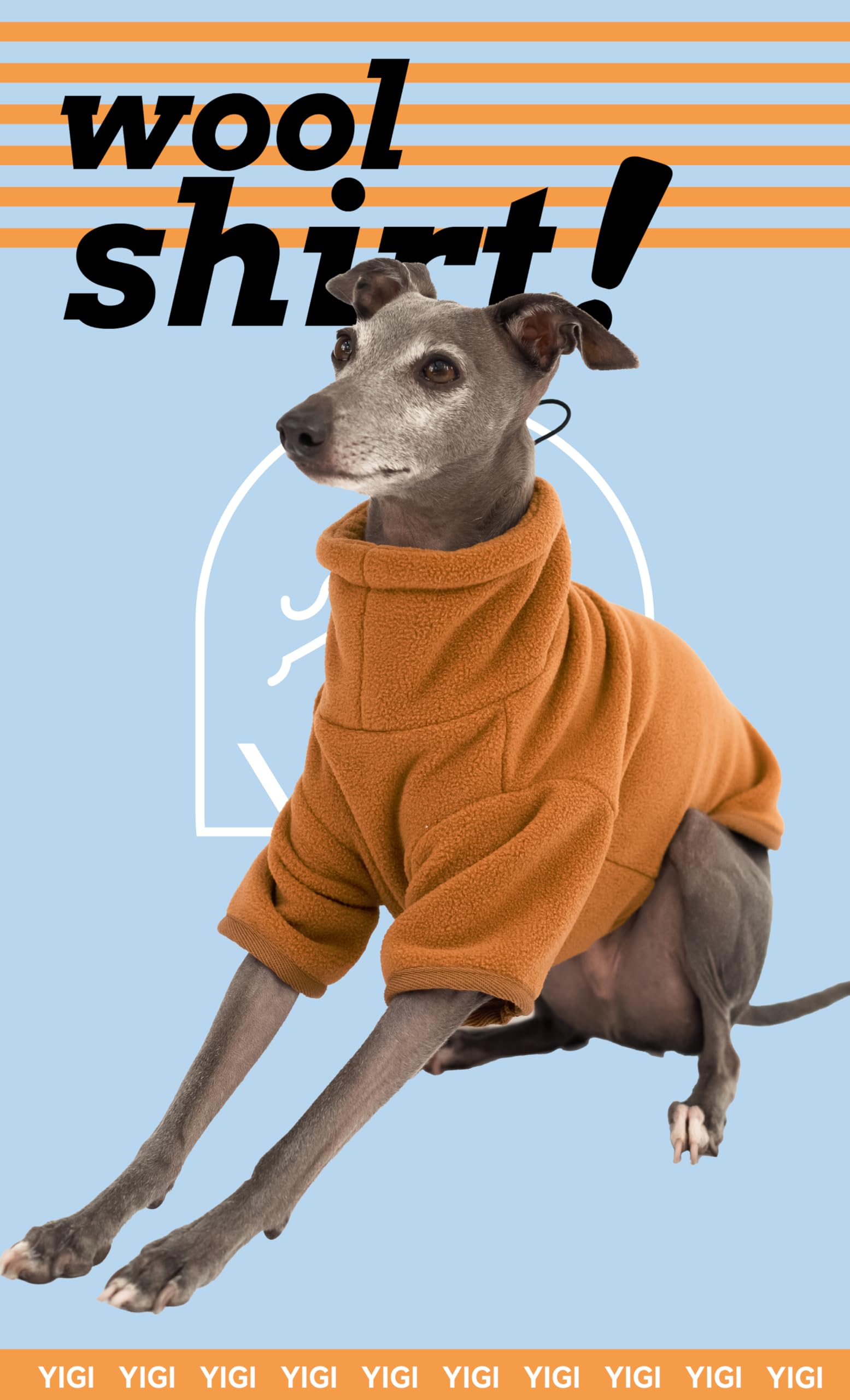 Yigi adjustable drawstring closeup shows customizable snug fit on a dog