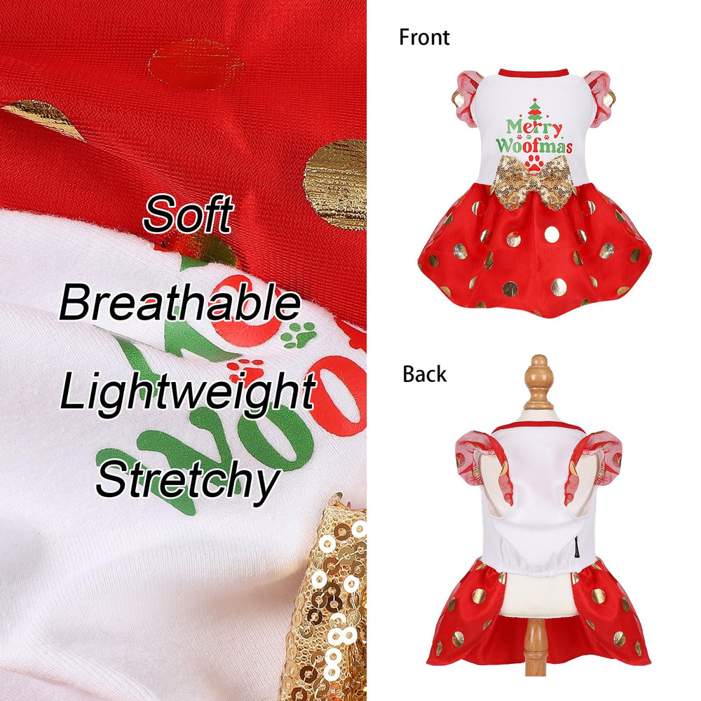 Yikeyo dog clothes red pattern photoshoot—vibrant print for memorable holiday moments