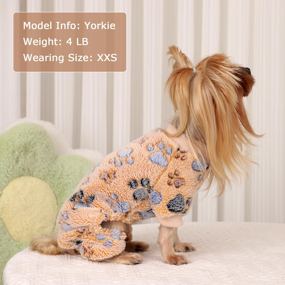 Yikeyo dog-pajamas XXS easy-on-off close-up shows stretch-friendly opening.