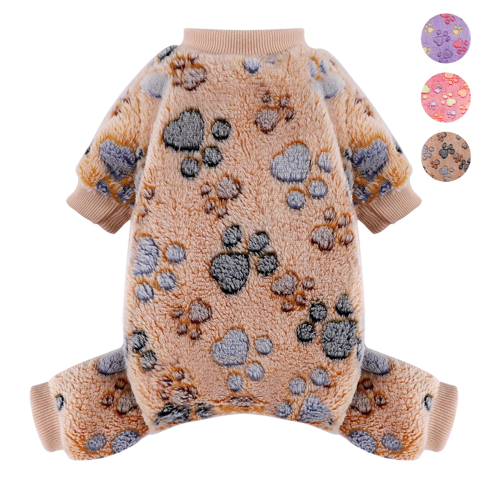 Yikeyo dog sweaters small khaki front view shows cozy fit for teacup breeds in chilly days.
