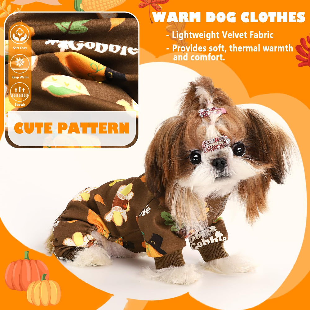 Yikeyo orange-brown holiday dog clothes for autumn warmth