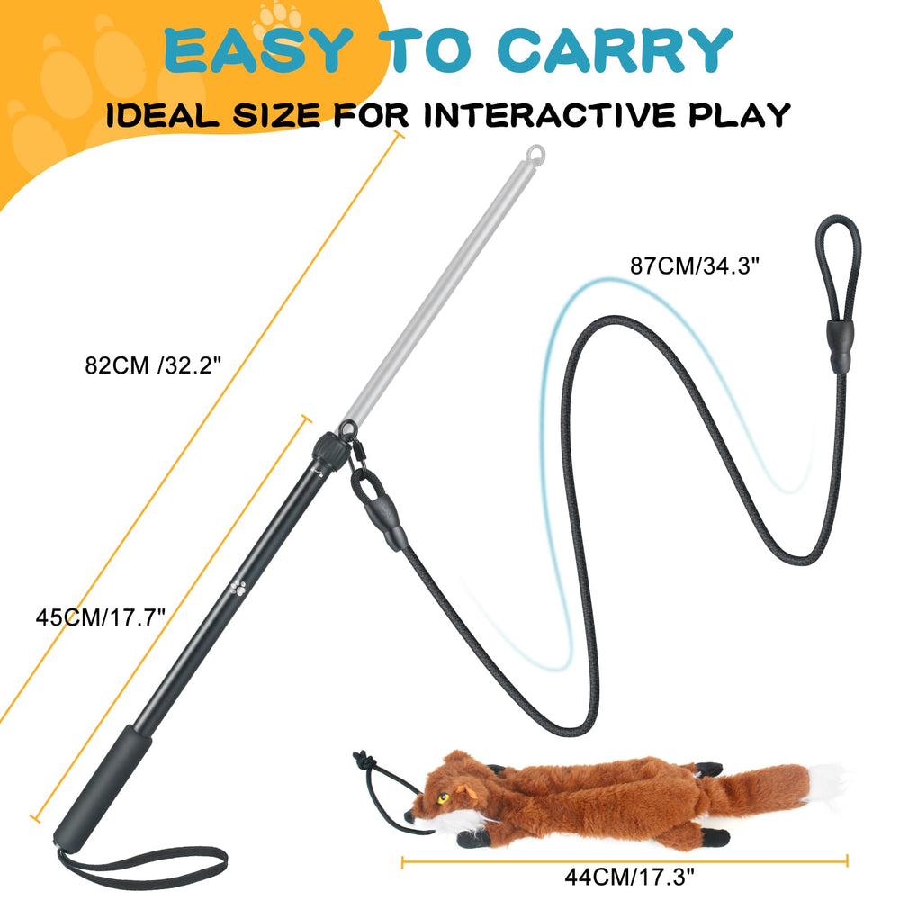 YILAKO flirt pole squeaky toy to attract attention during play