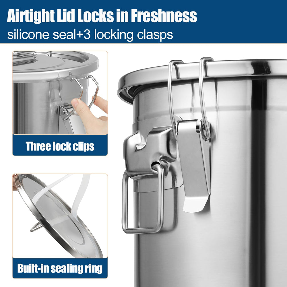 YinCukiEle 30-lb capacity ideal for bulk dog or cat food.