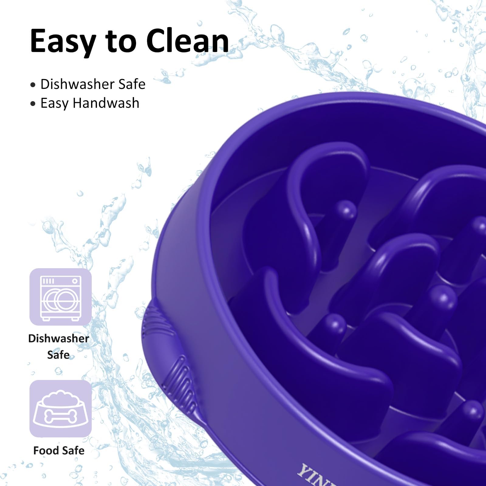 YINEYA in-use slow-feeding bowl makes mealtime more engaging for active dogs.