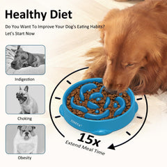 YINEYA large-breed bowl in use demonstrates slower meals for easier dining