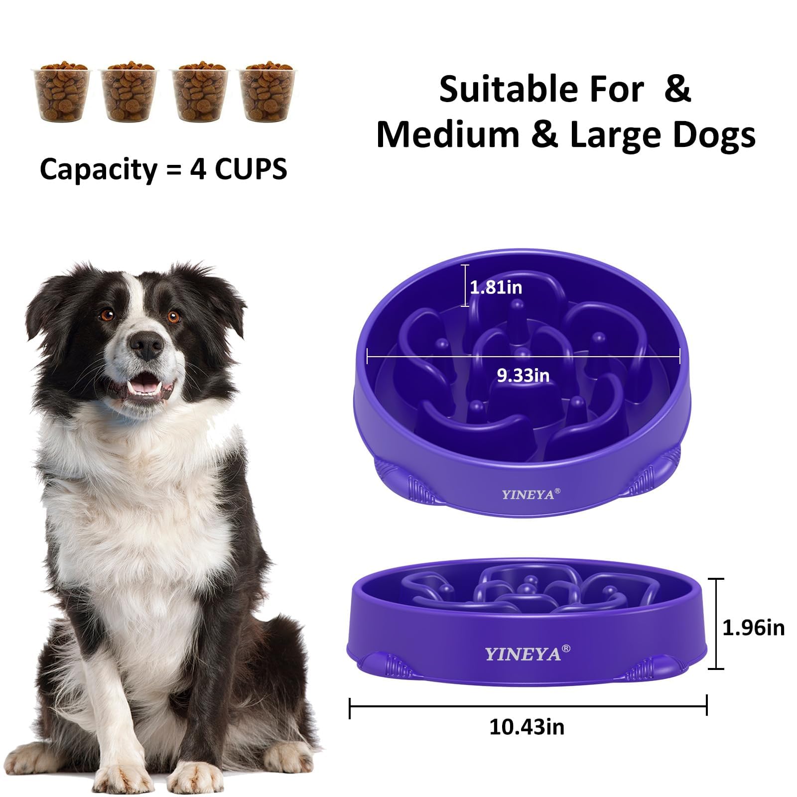 YINEYA non-slip base ensures stable feeding during enthusiastic meal times.