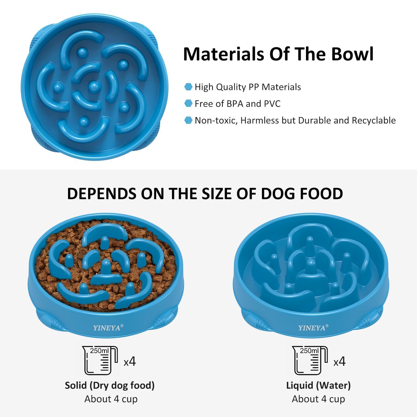 YINEYA non-slip pads keep bowl steady during meals for mess-free dining