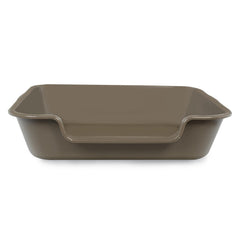 Ying Tutu ABS-material litter tray demonstrates durability and easy-clean surfaces for busy homes.
