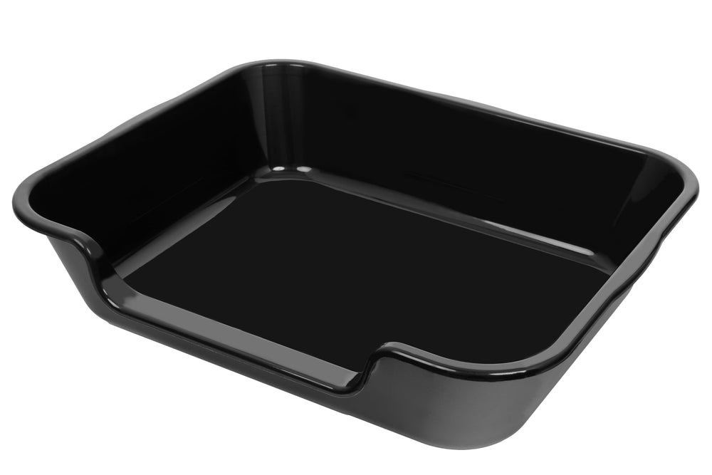 Ying Tutu extra-large litter box front view shows ample space for big cats.