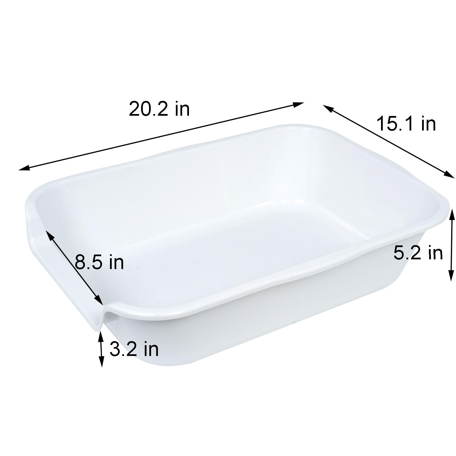 Ying Tutu large litter box interior and frosted exterior ease cleaning.