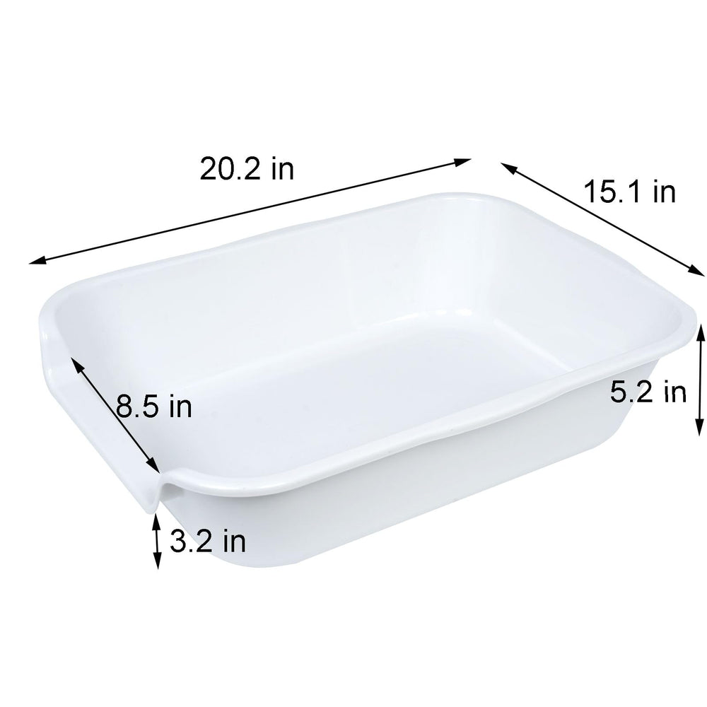 Ying Tutu large litter box interior and frosted exterior ease cleaning.
