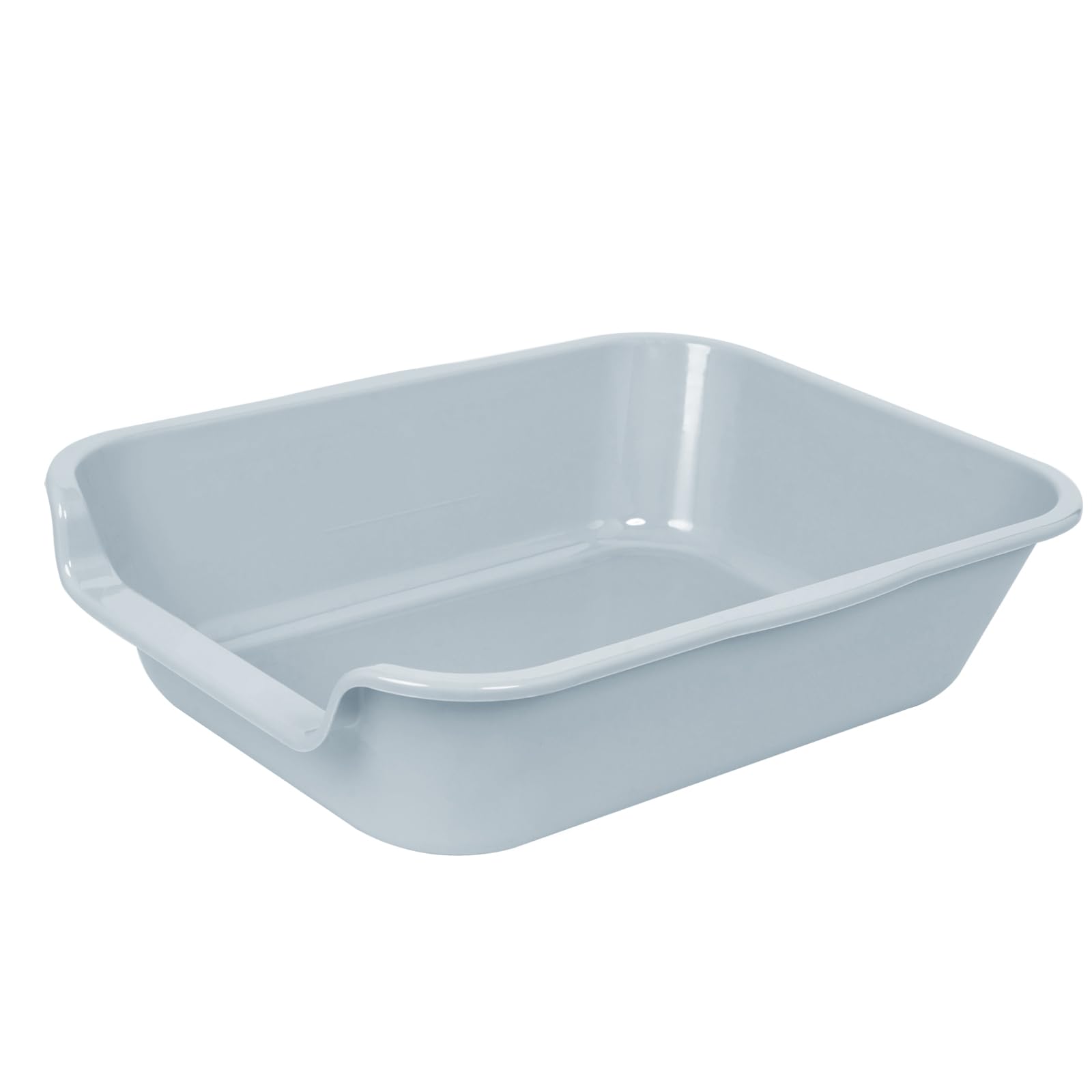Ying Tutu low-entry cat litter box closeup ABS highlights easy accessibility for seniors.