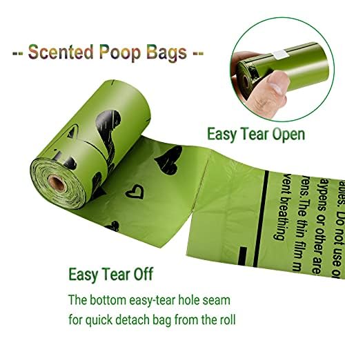 Yingdelai unscented biodegradable poop bags in use for everyday cleanup