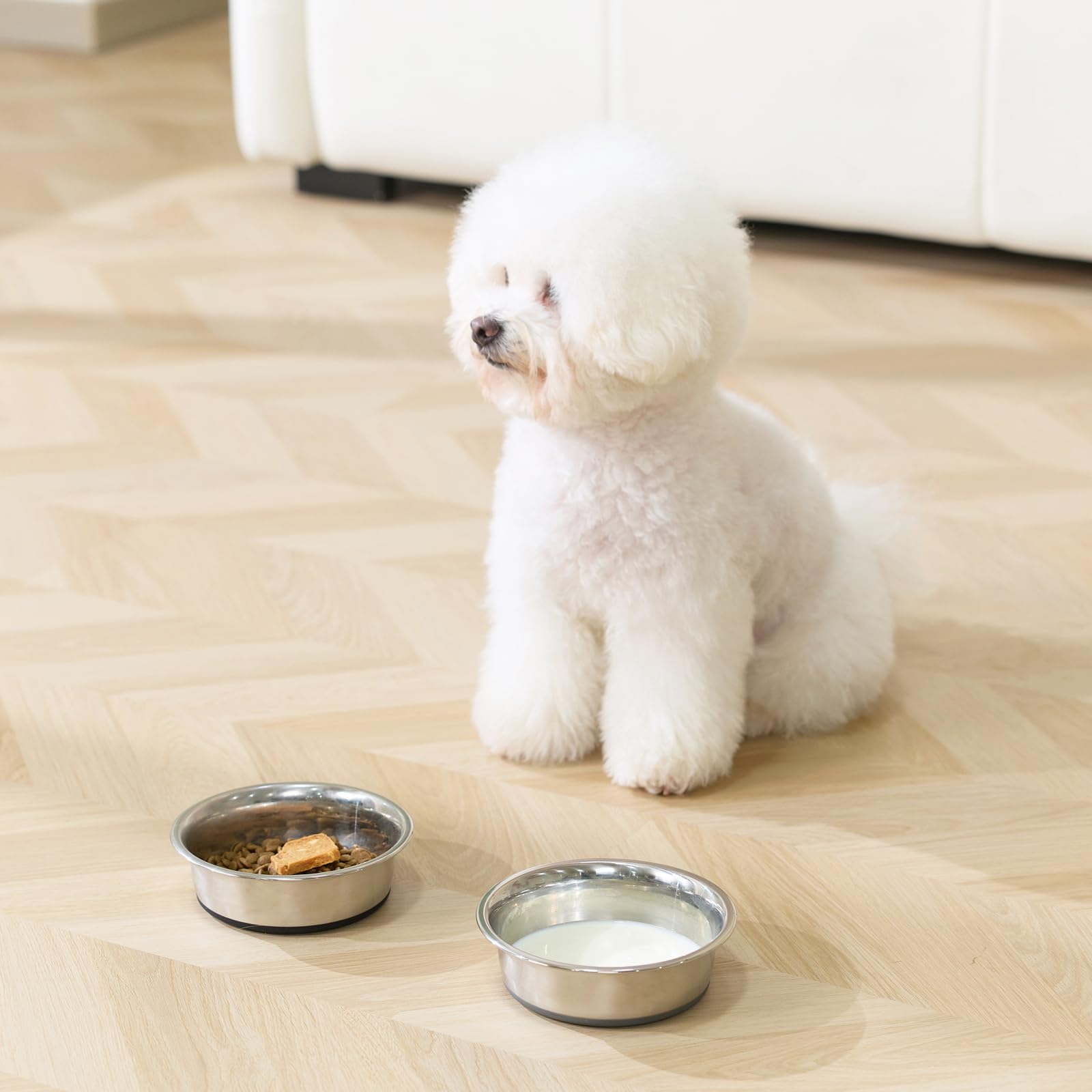 YINGFAN easy-clean stainless steel dog bowls with no food residue