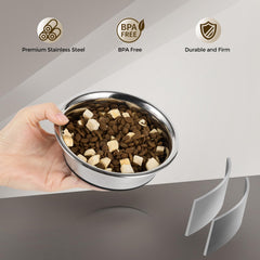 YINGFAN dog bowl with non-slip rubber base prevents spills