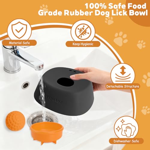 Yipetor dishwasher-safe dog bowl for quick cleanup after liquid treats