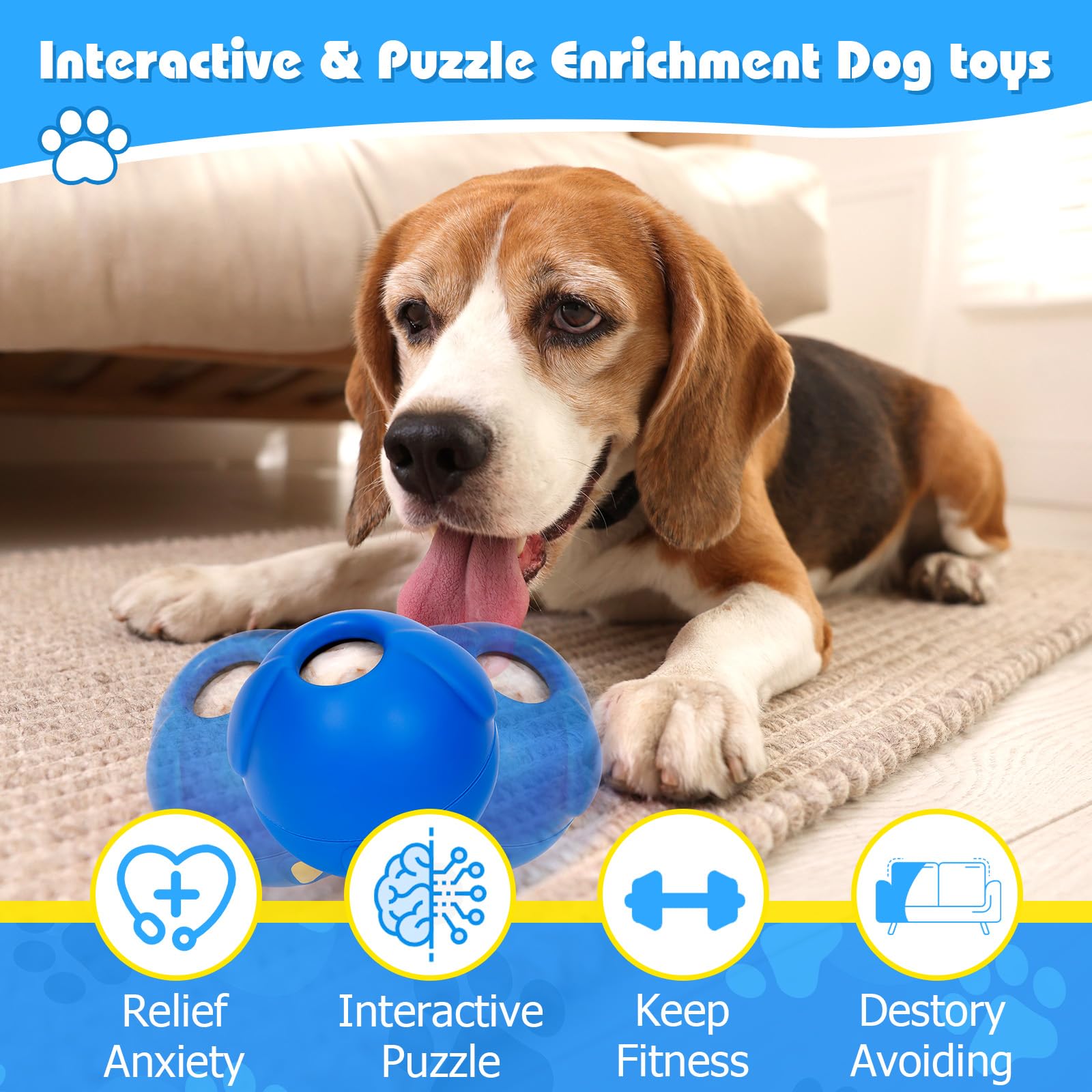 Yipetor durable natural rubber withstands aggressive chewers
