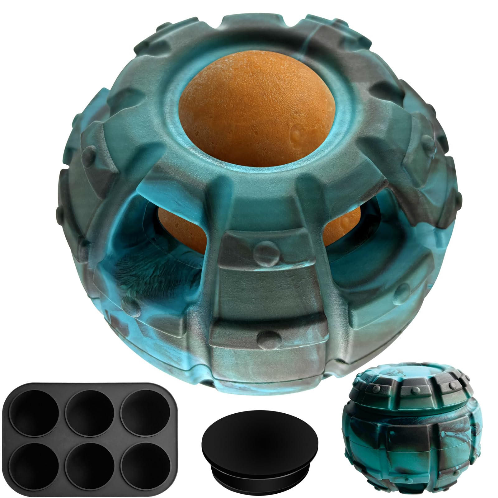 Yipetor frozen-treat dispensing dog toy, front view, large design supports slow feeding and enrichment.