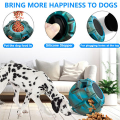 Yipetor frozen-treat dispensing dog toy, textured-lid close-up for slow-feeder potential and easy cleaning.