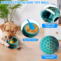 Yipetor frozen-treat dispensing dog toy, view with six-cavity tray for long-lasting freezer treats.