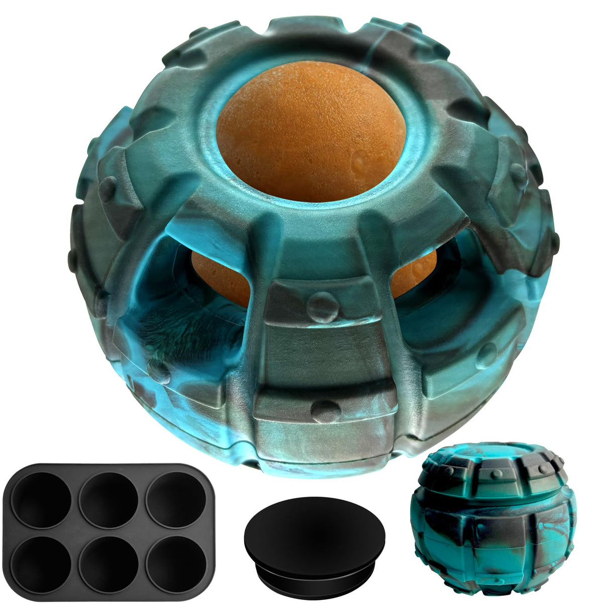 Yipetor frozen treat dispensing dog toy open tray for long-lasting brain-boosting play.