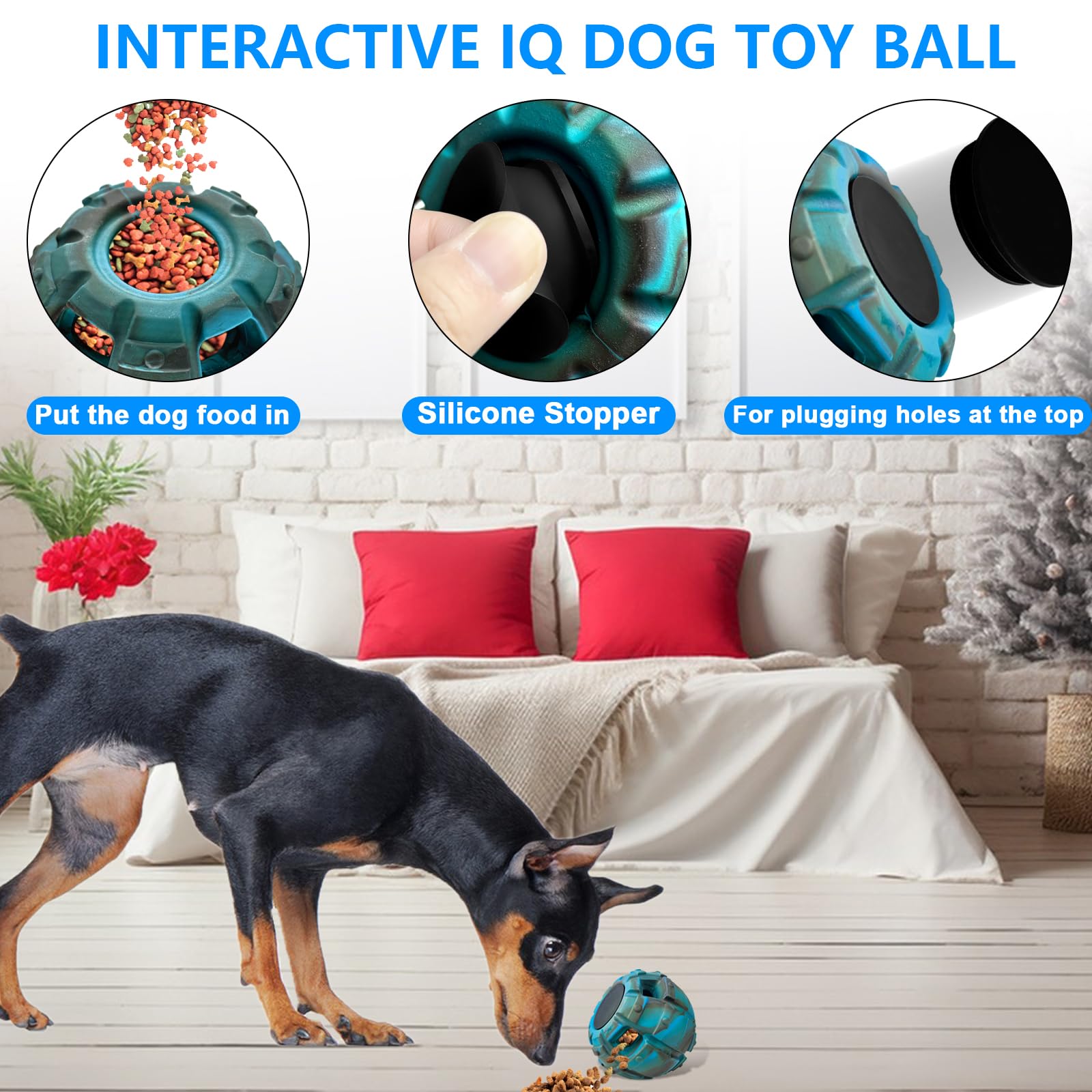 Yipetor frozen treat dispensing dog toy safety-focused durable rubber for chew confidence.
