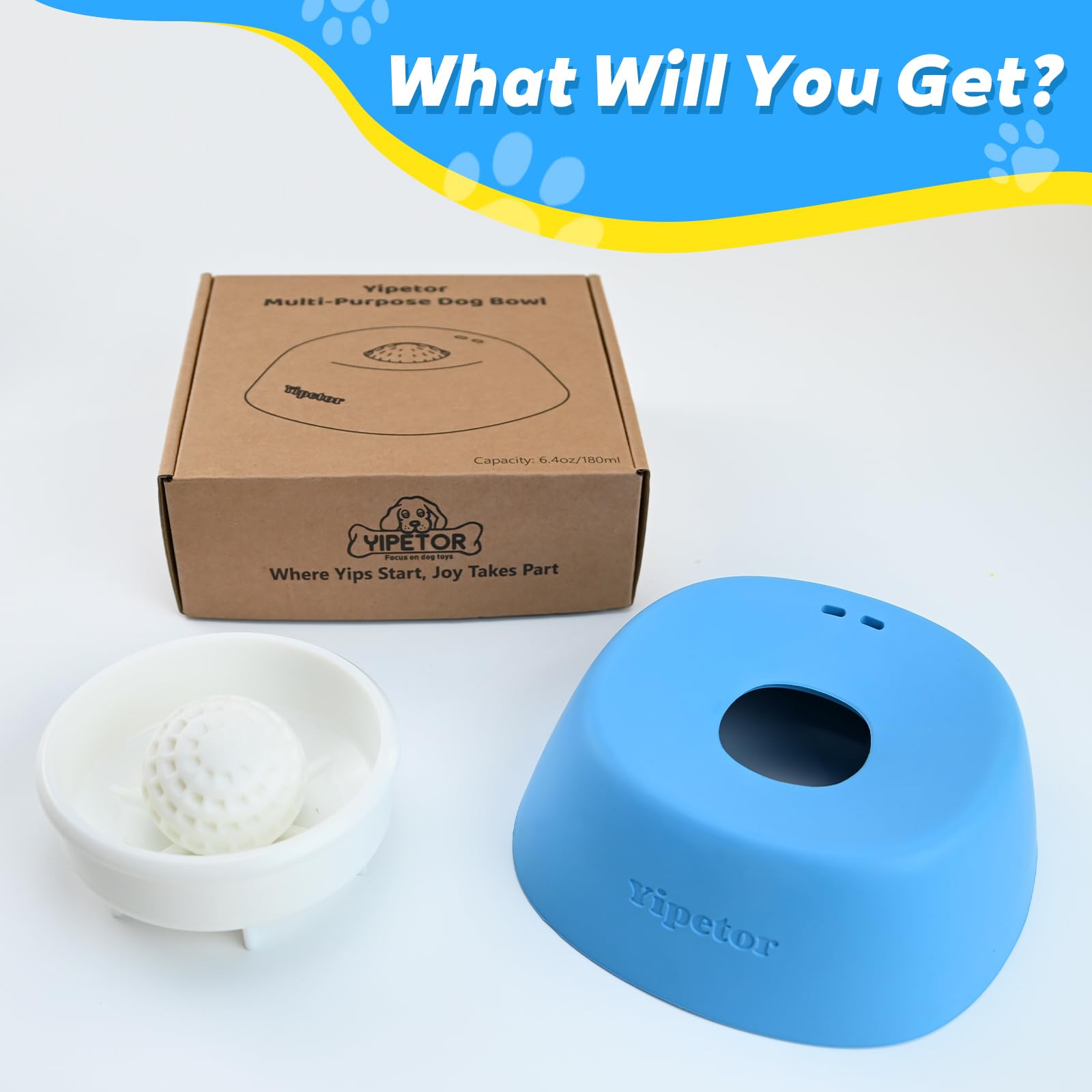 Yipetor liquid treat feeder with ball-in action encouraging drinking
