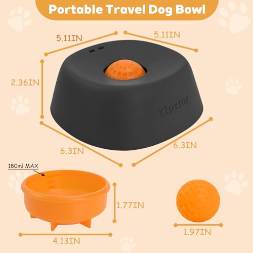 Yipetor silicone outer lid anti-slip base keeps bowl in place on slick floors
