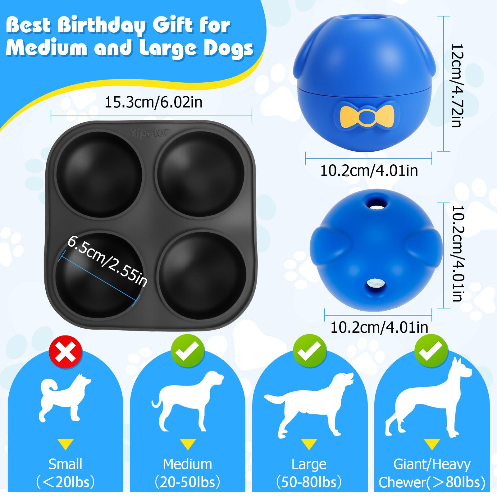 Yipetor treat-dispensing toy in bright colors for varied feeding experiences