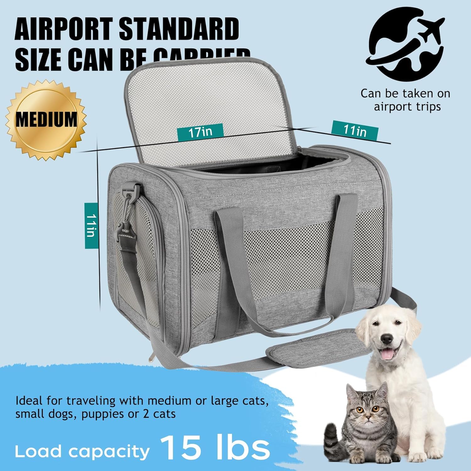 Yipincover cat carrier top-load design offers convenient access.