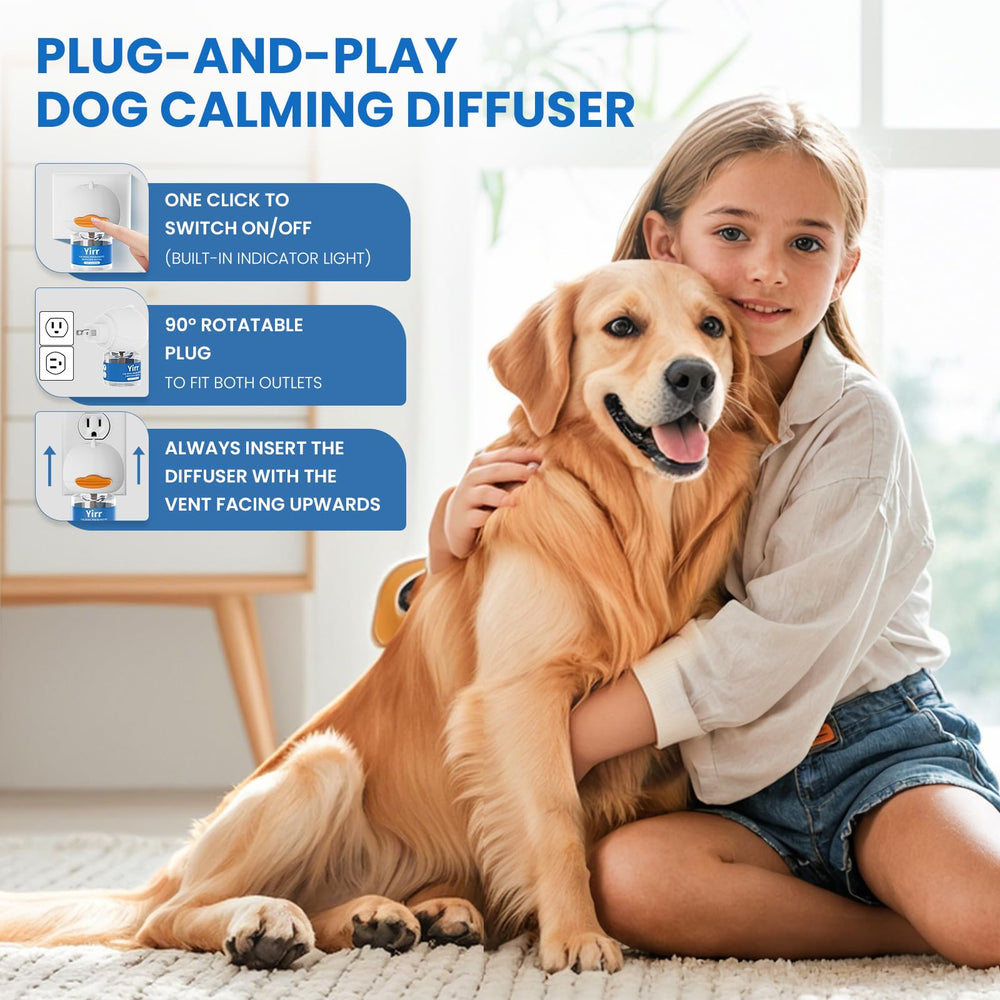 Yirr dog calming diffuser operates quietly in the background